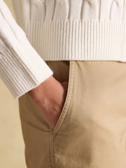 Joules Tan Brown Slim Fit Chino Trouser With Elasticated Waist - Image 6 of 8