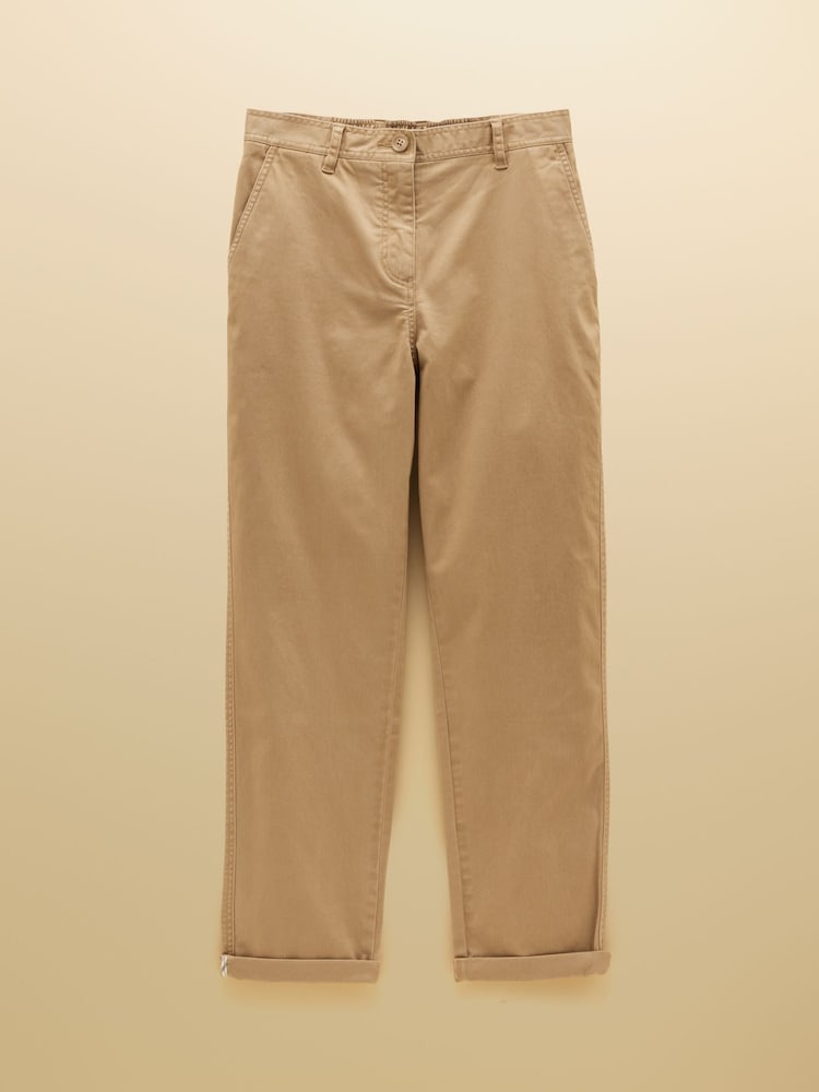 Joules Tan Brown Slim Fit Chino Trouser With Elasticated Waist - Image 8 of 8