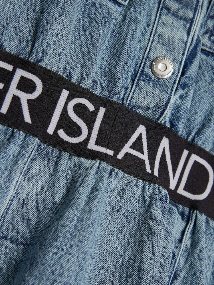 River Island Blue Twill Waistband Dress - Image 4 of 4 River Island Blue Twill Waistband Dress - Image 4 of 4