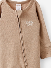 Cotton On Brown Pointelle Zip Romper - Image 2 of 3