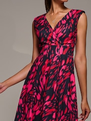 Jolie Moi Black V-Neck Fit & Flare Scuba Midaxi Dress - Image 3 of 6