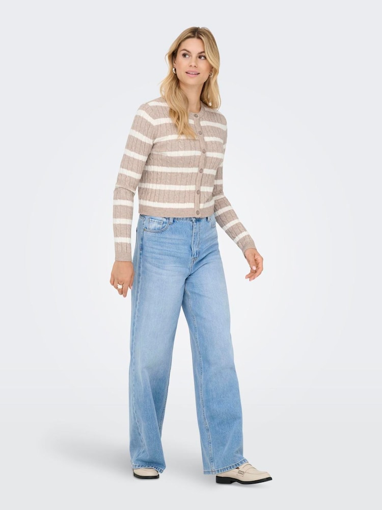 ONLY Button Through Cosy Cable Knit Cardigan - صورة 2 من 6