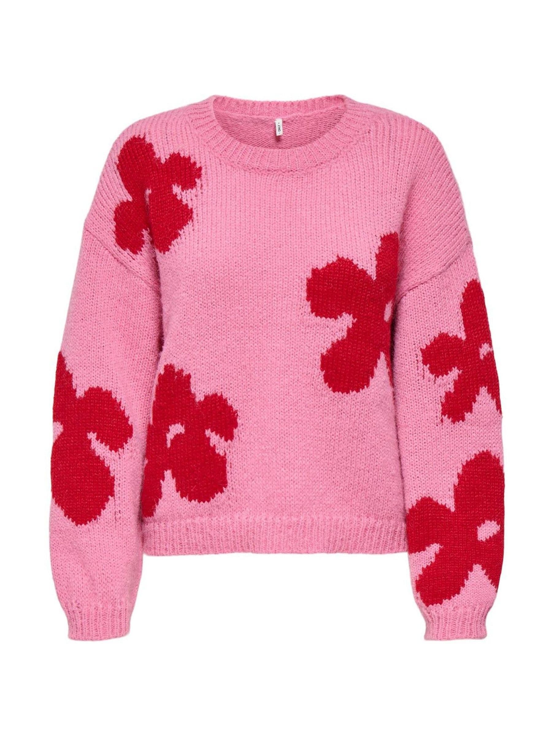即日発送ピンクRosie flower knit tops andmary ANDMARY】Rosie flower knit tops