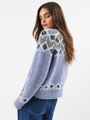Accessorize Blue Fair Isle Jumper - Image 2 of 4