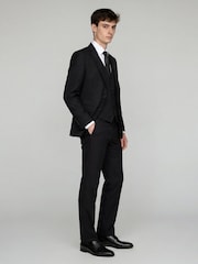 Schwarz - Harry Brown Raffi Slim-Fit Anzug Jacke - Bild 3 von 6