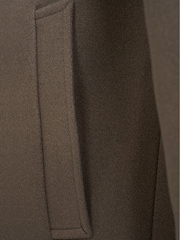 Harry Brown Green Harold Plain Faux Wool Overcoat - Image 5 of 6