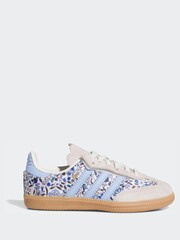 adidas Originals Blue Samba Og X Liberty London Comfort Closure Elastic Lace Trainers - Image 1 of 11