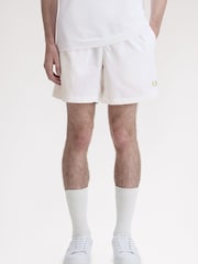 Fred Perry Chalk White Linen Blend Revere Collar Shirt - Image 1 of 5