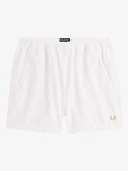 Fred Perry Chalk White Linen Blend Revere Collar Shirt - Image 4 of 5