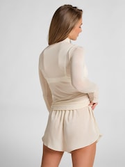 Bianco - Hunkemoller T Shirt a collo alto super morbida, strato Base termico con cashmere - Immagine 5 di 7