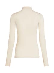 Bianco - Hunkemoller T Shirt a collo alto super morbida, strato Base termico con cashmere - Immagine 7 di 7