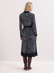 Phase Eight Blue Charlotte Midi Dress - Image 2 of 8