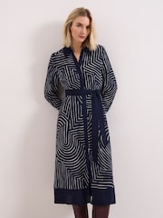 Phase Eight Blue Charlotte Midi Dress - Image 3 of 8