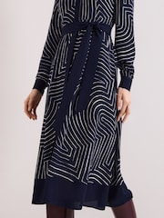 Phase Eight Blue Charlotte Midi Dress - Image 4 of 8