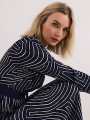 Phase Eight Blue Charlotte Midi Dress - Image 5 of 8