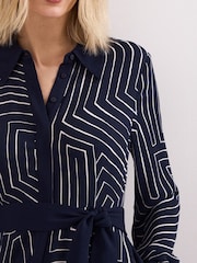 Phase Eight Blue Charlotte Midi Dress - Image 6 of 8