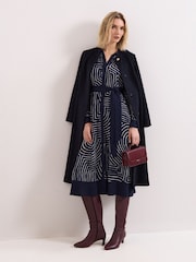 Phase Eight Blue Charlotte Midi Dress - Image 8 of 8