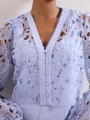 Phase Eight Blue Winona Lace Jumpsuit - Image 4 of 8