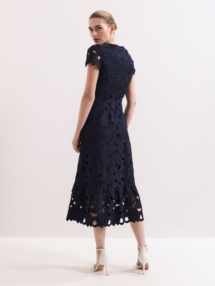 Phase Eight Blue Leilani Lace Dress - Image 2 of 8 Phase Eight Blue Leilani Lace Dress - Image 2 of 8