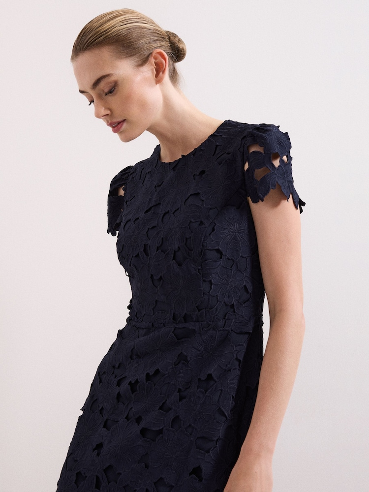Phase Eight Women's Leilani Lace Midi Dress - Blue - Size 10 - Navy Phase Eight Women's Leilani Lace Midi Dress - Blue - Size 10 - Navy