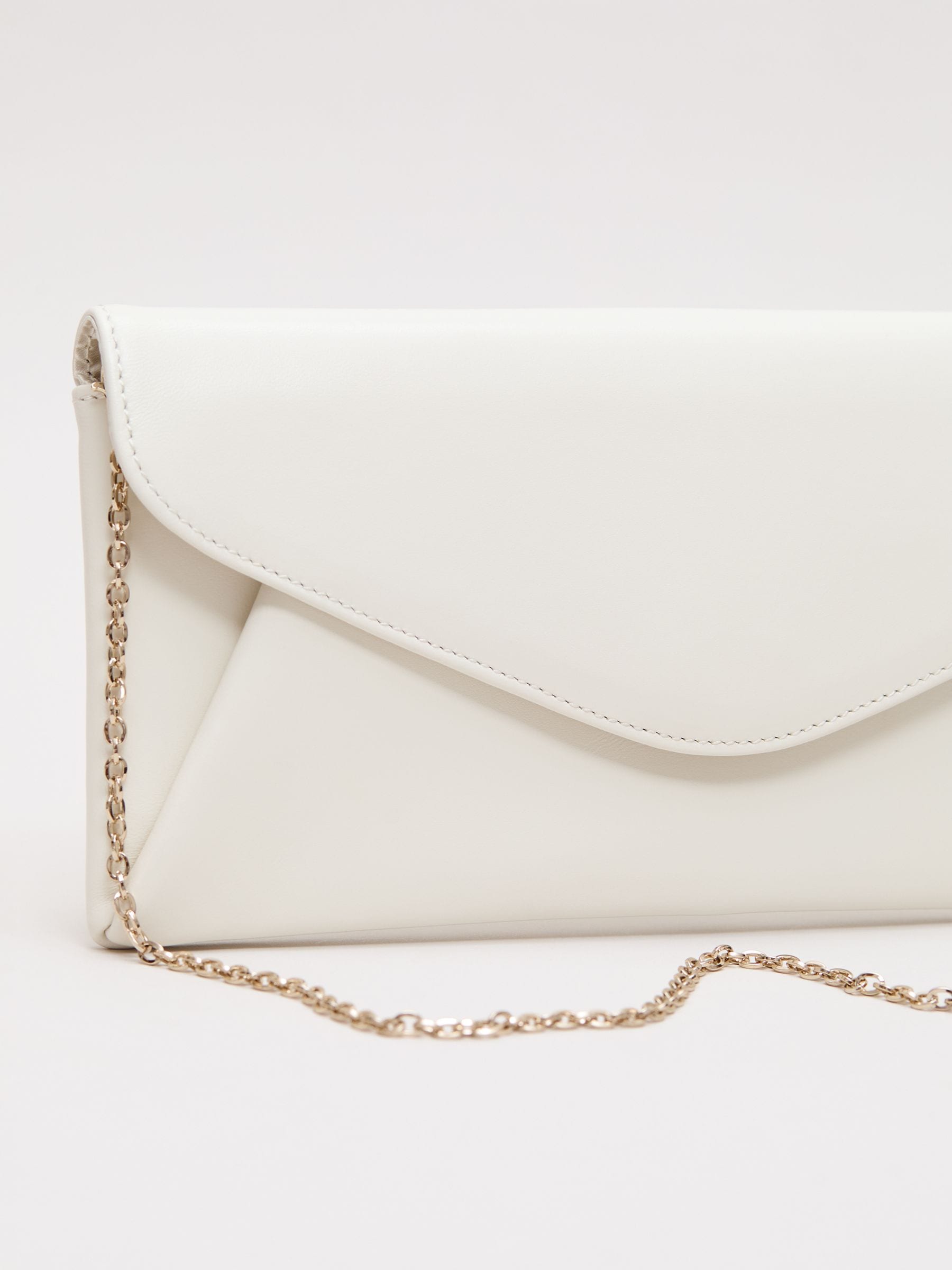 Buy Phase Eight Cream Leather Clutch Bag from Next USA