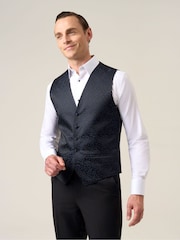 Skopes Blue Party Paisley Waistcoat - Image 2 of 6