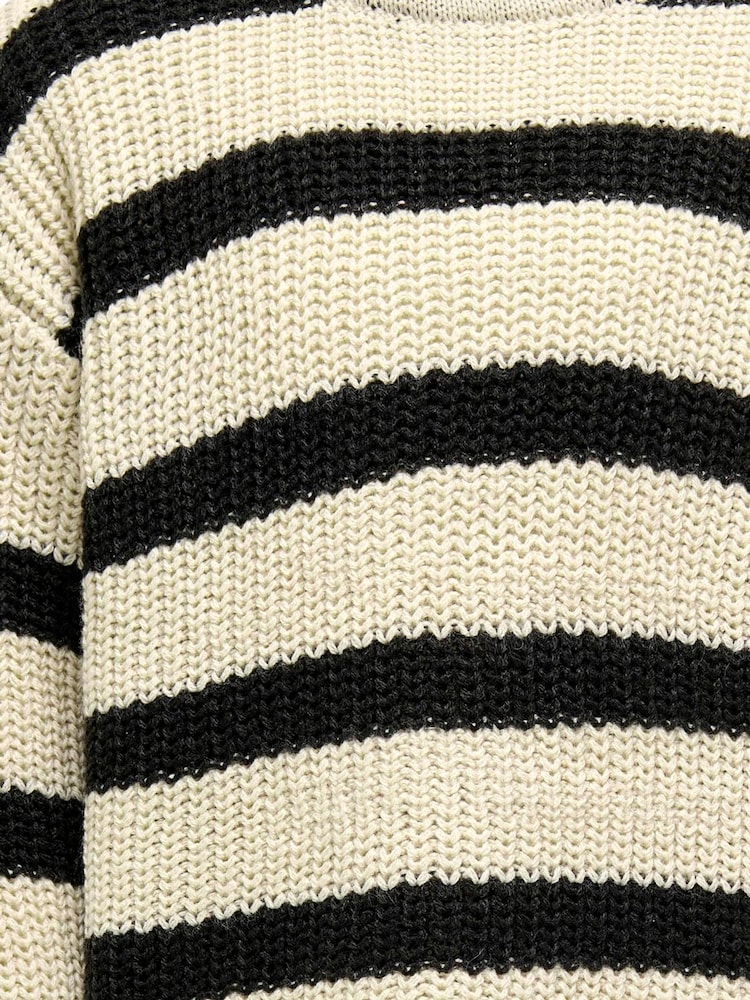 ONLY KIDS Stripe Long Sleeve White Jumper - Image 3 of 3 ONLY KIDS Stripe Long Sleeve White Jumper - Image 3 of 3
