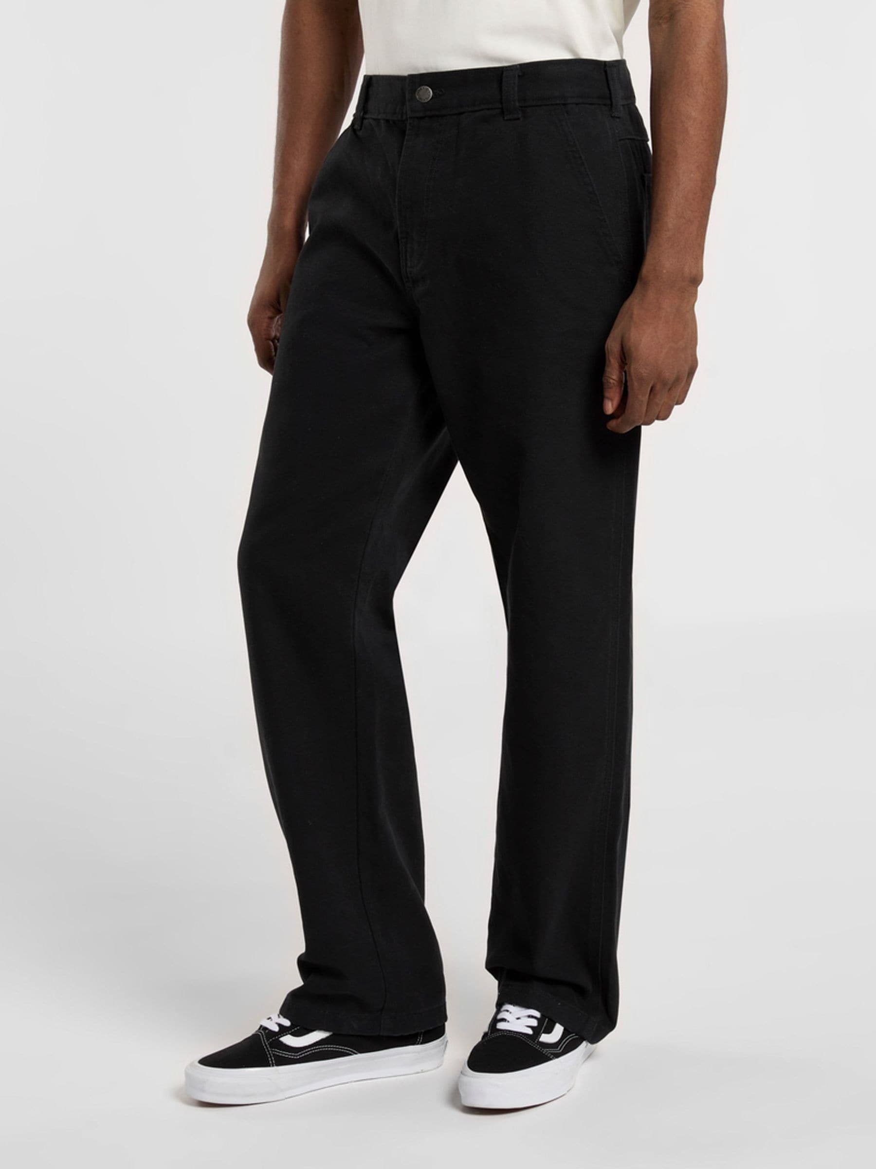 Buy Dickies Black Carpenter Canvas Straight Leg Trousers from Next