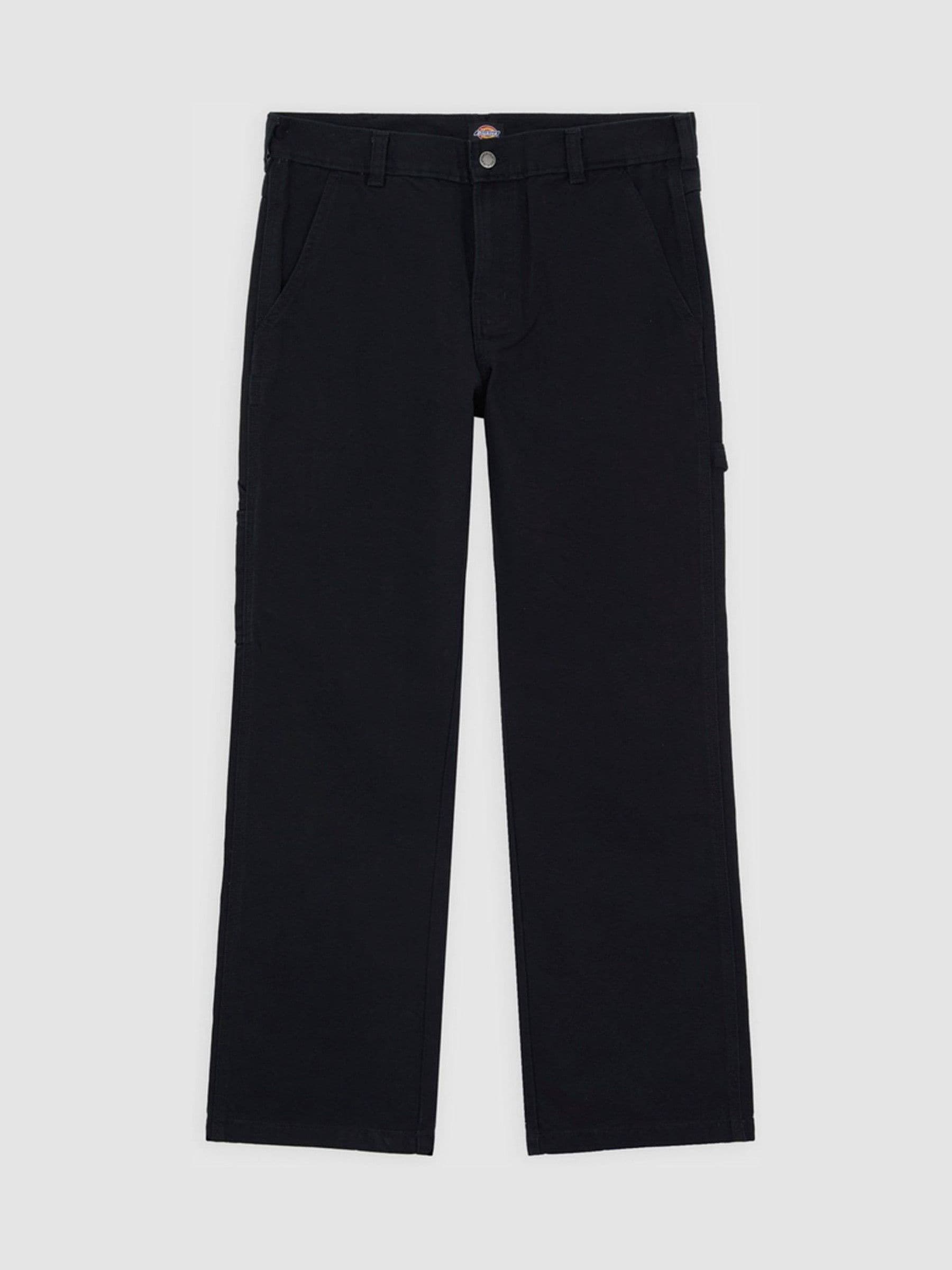 Buy Dickies Black Carpenter Canvas Straight Leg Trousers from Next