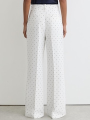 Reiss Beatrix Polka-Dot Wide-Leg Suit Trousers - תמונה 5 מתוך 7