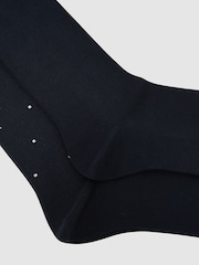 Reiss Blue Noah 2 Pack Cotton-Blend Logo and Spot Socks - Image 2 of 3