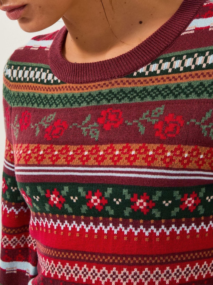 Midi Šaty Monsoon Fara s Květinovým Fair Isle vzorováním - Obrázek 2 z 6 Midi Šaty Monsoon Fara s Květinovým Fair Isle vzorováním - Obrázek 2 z 6