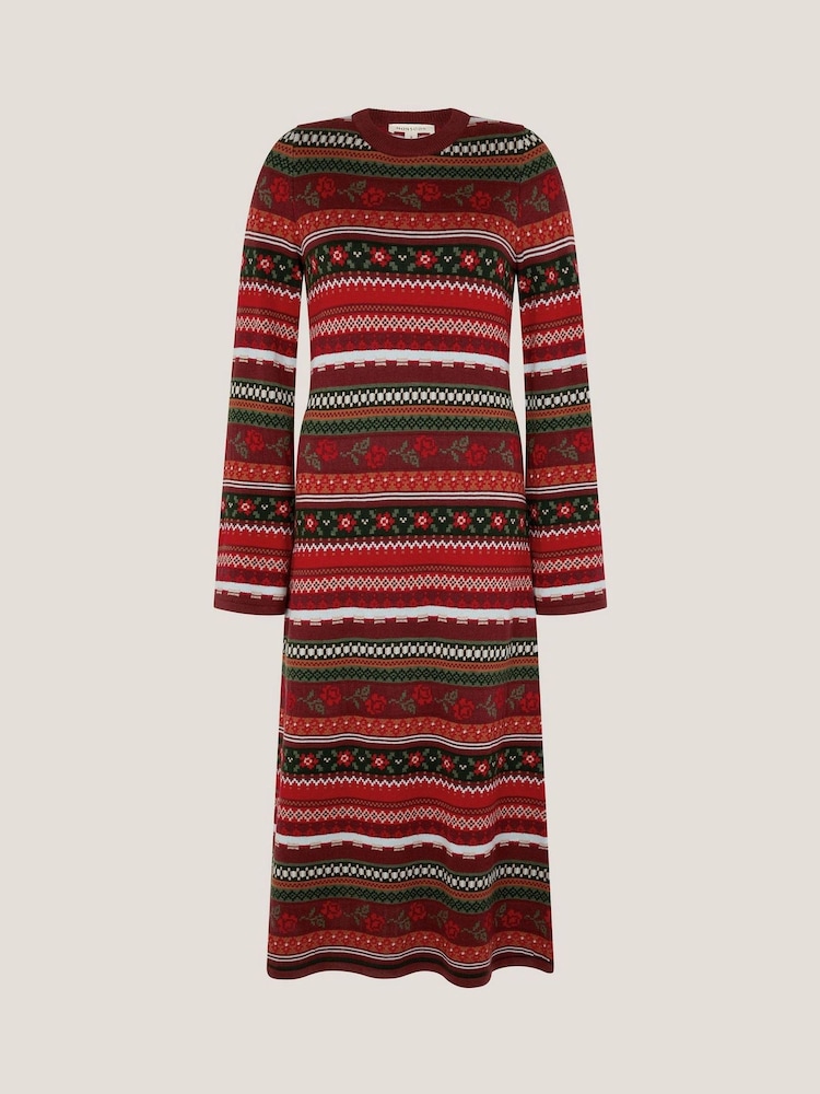 Midi Šaty Monsoon Fara s Květinovým Fair Isle vzorováním - Obrázek 6 z 6 Midi Šaty Monsoon Fara s Květinovým Fair Isle vzorováním - Obrázek 6 z 6