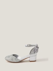 Monsoon Silver Embellished Metallic Two Part Heels Shoes - Image 1 of 3