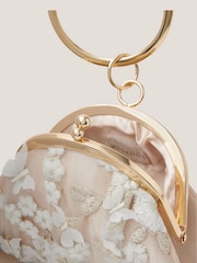 Monsoon תיק פרחוני עם רקמת פרפר וידית חישוק קשיחה, דגם Astrid - תמונה 3 מתוך 3