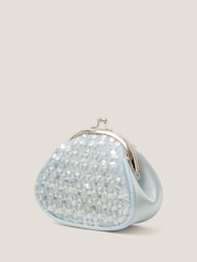 Monsoon Blue Sequin Embellished Clip Frame Bag - Image 2 of 4