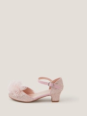 Monsoon Tulle Pom Glitter Closed Toe Heels Shoes - Imagen 1 de 3
