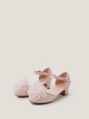 Monsoon Tulle Pom Glitter Closed Toe Heels Shoes - Imagen 3 de 3