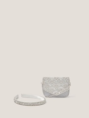 Monsoon סט של תיק וסרט לשיער בעיטור נוצץ - תמונה 1 מתוך 4