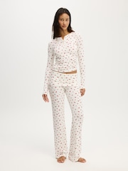 Cotton On Cream Airy Soft Henley Long Sleeve T-Shirt - Image 4 of 4