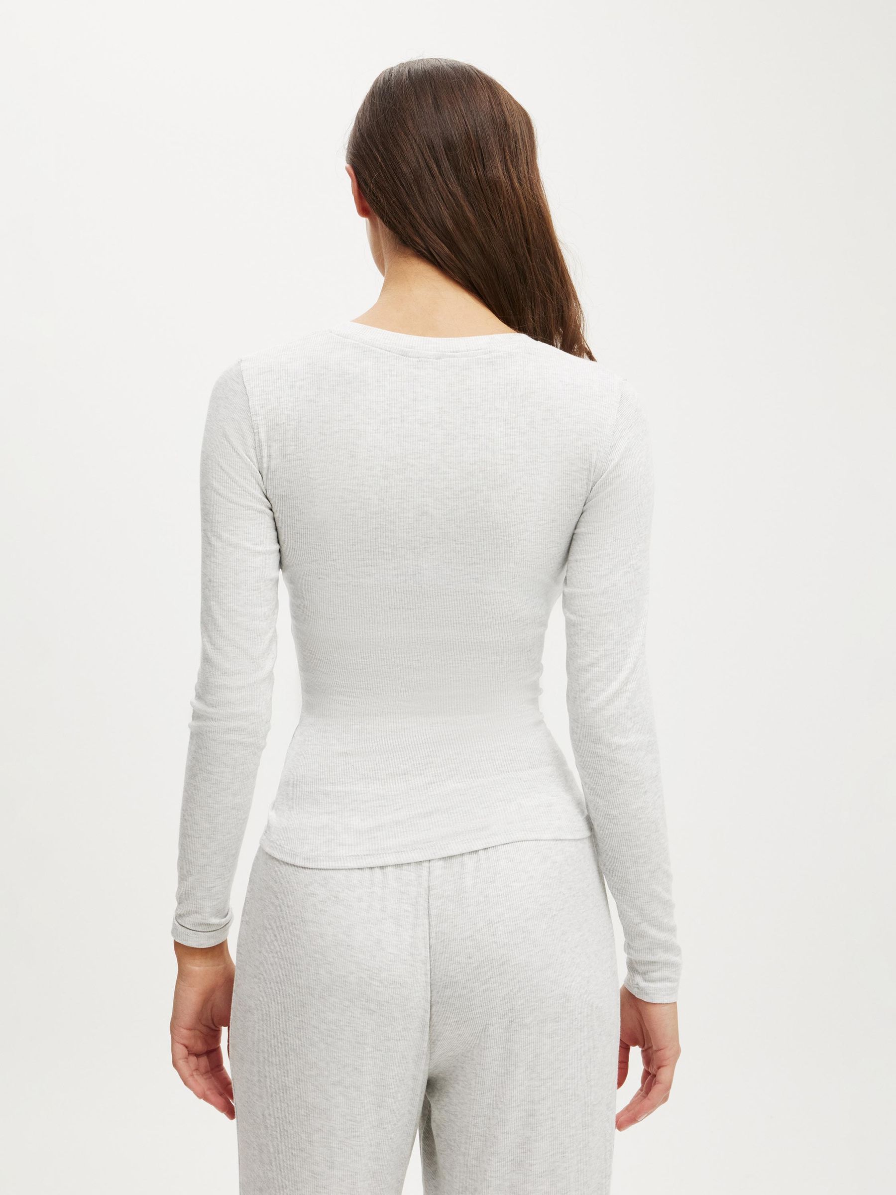 Buy Cotton On Grey Airy Soft Henley Long Sleeve T-Shirt from Next USA