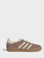 adidas Originals Brown Gazelle Indoor Trainers - Image 3 of 9