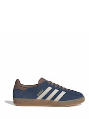 adidas Originals Blue Gazelle Indoor Trainers - Image 1 of 9