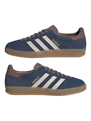 adidas Originals Blue Gazelle Indoor Trainers - Image 5 of 9