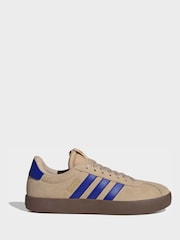 adidas Beige/Blue Vl Court 3.0 Trainers - Image 1 of 8