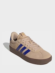 adidas Beige/Blue Vl Court 3.0 Trainers - Image 4 of 8