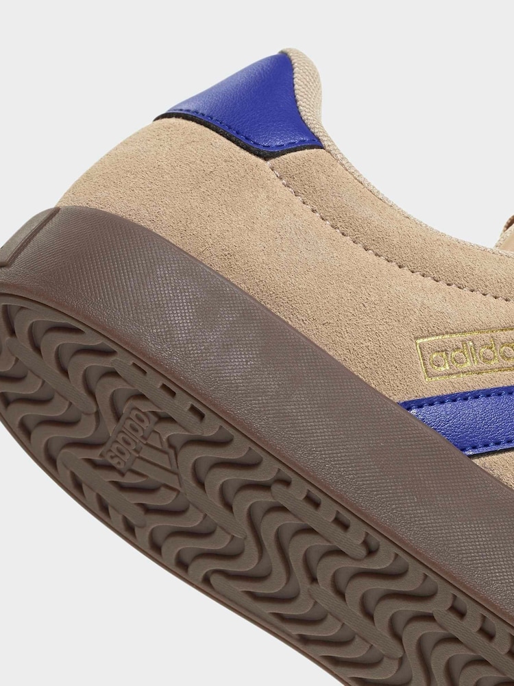 adidas Beige/Blue Vl Court 3.0 Trainers - Image 8 of 8