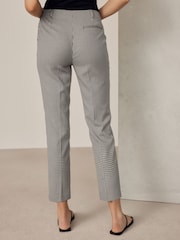 Neutral Dogtooth Slim Tailored Trousers - Image 4 of 8