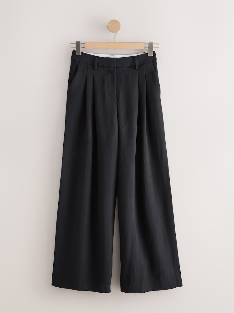 Black Crinkle Palazzo Trousers - Image 6 of 6 Black Crinkle Palazzo Trousers - Image 6 of 6