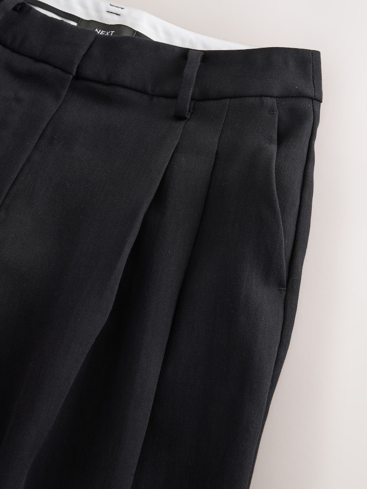 Black Crinkle Palazzo Trousers - Image 8 of 8